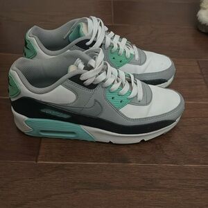 Greensih blue nike air maxes